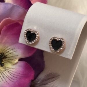 Heart Crystal & Enamel Stud Earrings NEW!